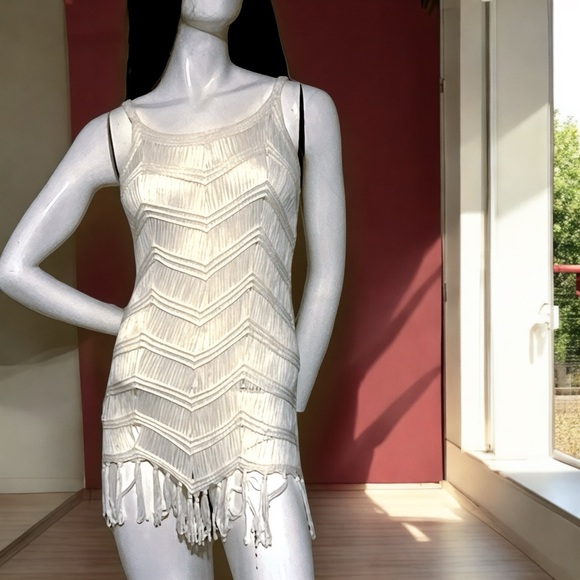 Macrame Mini Tassel Beach Flapper Dress OS - Picture 4 of 10